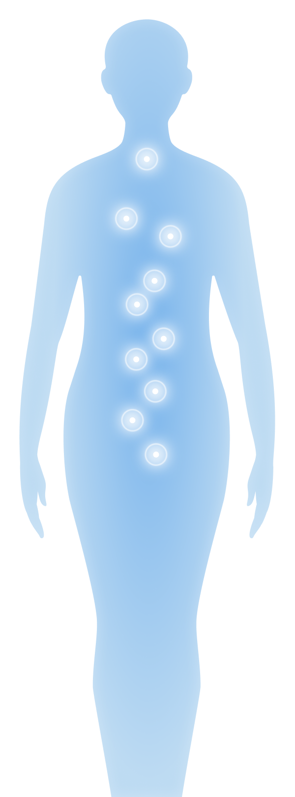 体がスキャンされている画像